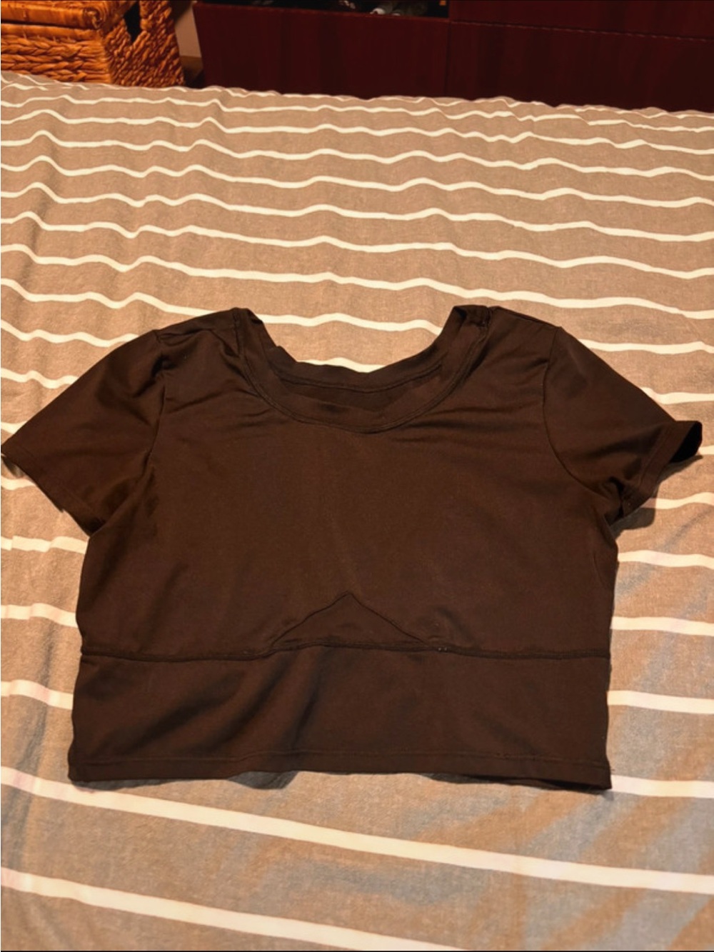Black Women's Short Sleeve Crop Top - Classic Essential